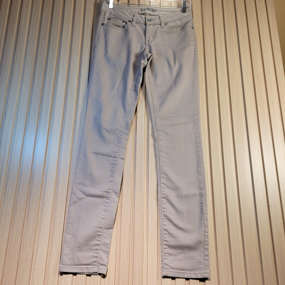 Prana Kara Corduroy Pants Womens 2/26 Tan Khaki Organic Cotton Slim Straight